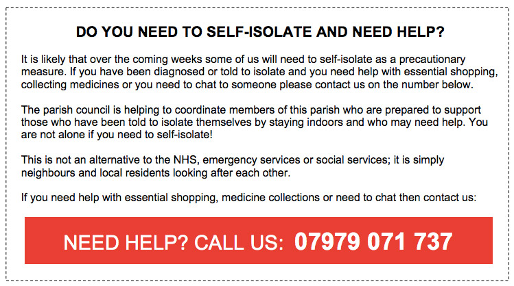 Coronavirus - Self-Isolation Help